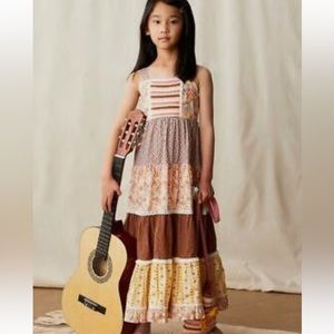 MATILDA JANE NWT Size 4 Arabella Rainbow Print Crochet Bodice Dress